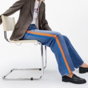 NWT Rag & Bone Miramar Track Pant Orange & Blue Stripe - Sz Small